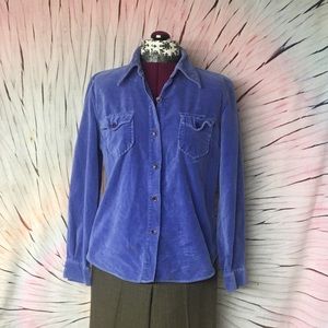 Gap velvet long sleeved shirt